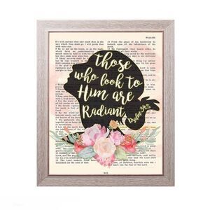 Psalm 34:5 Silhouette Print